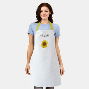 Yellow Sunflower Elegant Personalized Apron