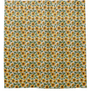 Yellow Sunflower Embroidery Floral Pattern