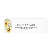 Yellow Sunflower Eucalyptus Mariage Adresse de ret