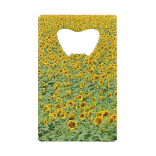 Yellow Sunflower Field Wallet Bottle Opener