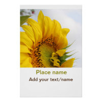 Yellow sunflower garden add photo text name travel