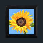 Yellow Sunflower Gift Box Summer Blue Sky<br><div class="desc">Gift Boxes with Yellow Sunflower Against Sun on Blue Sky - Summer Day - Photo Flower Nature - You can also personalize - Choose / Add Your Unique Photo - Image / Text - Name / Colour / Font / Size / more - Make Your Special Gift - Resize and...</div>