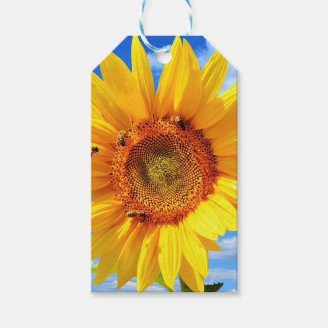 Yellow Sunflower Gift Tags (Front)