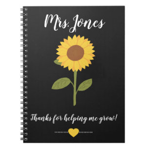 Yellow sunflower helping me grow notebook