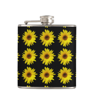 Yellow Sunflower Hip Flask