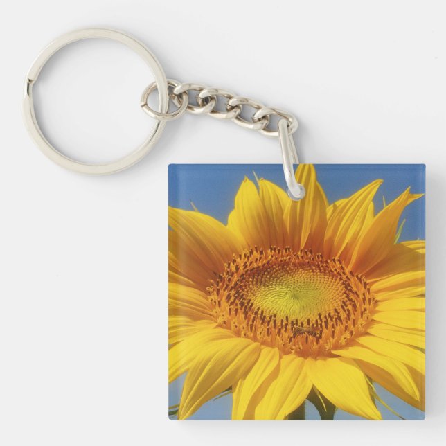 Yellow Sunflower Keychain (Front)