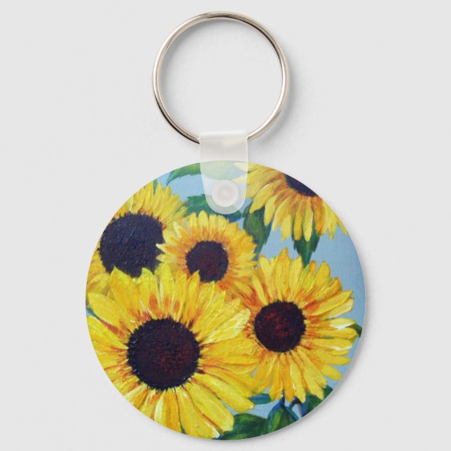 Yellow Sunflower Keychain (Front)
