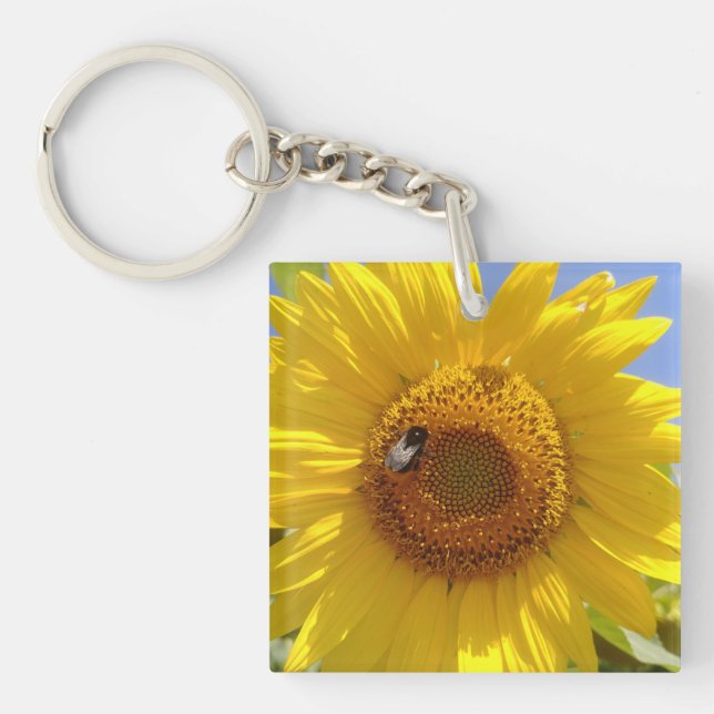 Yellow Sunflower Keychain (Front)
