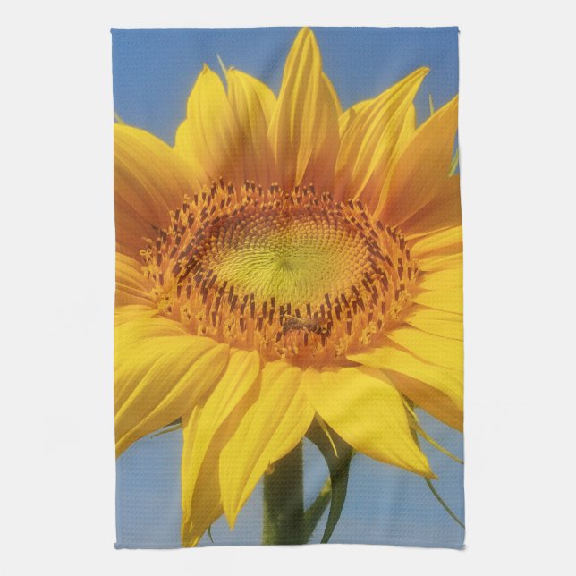 Yellow Sunflower Kitchen Towel (Vertical)