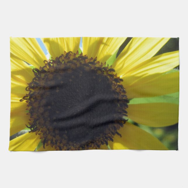 Yellow Sunflower Kitchen Towel (Horizontal)