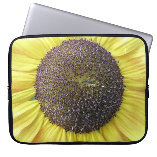 Yellow Sunflower Laptop Bag (Front)