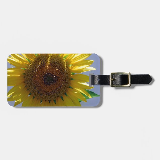 Yellow Sunflower Luggage Tag (Front Horizontal)
