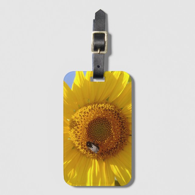 Yellow Sunflower Luggage Tag (Front Vertical)