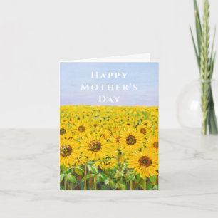 yellow sunflower  Mother's Day  Card