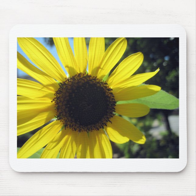 Yellow Sunflower Mouse Pad (Front)