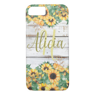Yellow Sunflower Name Case-Mate iPhone Case
