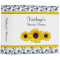 Yellow Sunflower Navy White Damask Recipe Binder