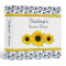 Yellow Sunflower Navy White Damask Recipe Binder