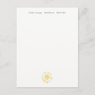 Yellow Sunflower Note Cards