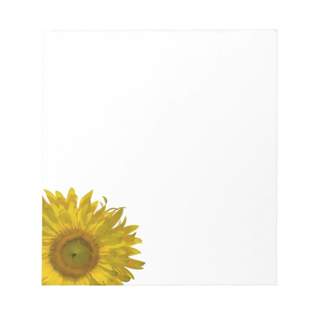 Yellow Sunflower  Notepad (Front)