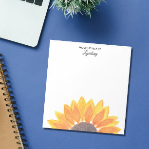 Yellow Sunflower Notepad