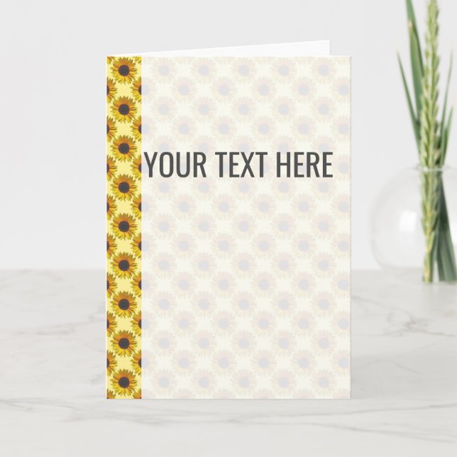 Yellow Sunflower Pattern Announcement (Front)