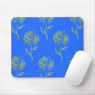 Yellow Sunflower Pattern  Mouse Pad