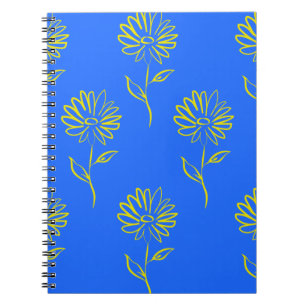 Yellow Sunflower Pattern Notebook