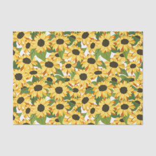 Yellow Sunflower Pattern Tissue Paper