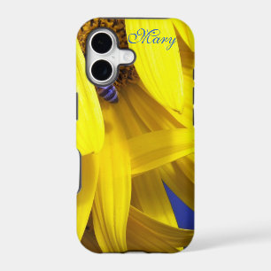 Yellow Sunflower Petals N Blue Bee iPhone 5  Case