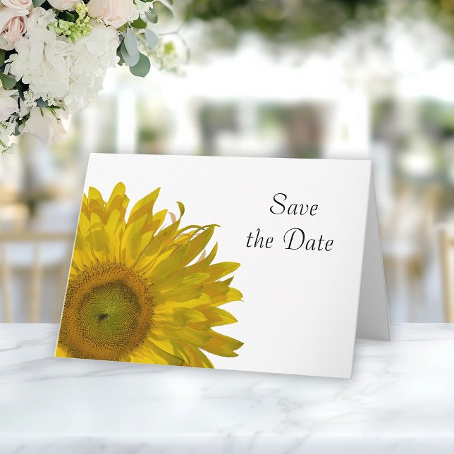 Yellow Sunflower Quinceanera Save the Date Invitation (Creator Uploaded)