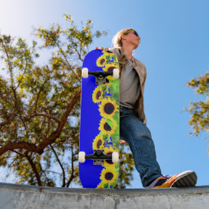 Yellow Sunflower Skateboard