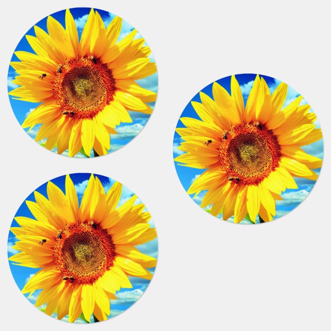 Yellow Sunflower Stickers (Group)