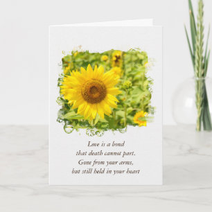 Yellow Sunflower Sympathy Card