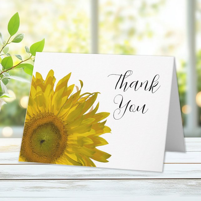 Yellow Sunflower Thank You Card (Creator Uploaded)