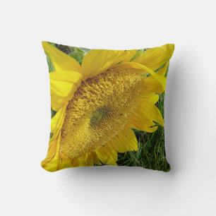 Yellow Sunflower Throw Pillow
