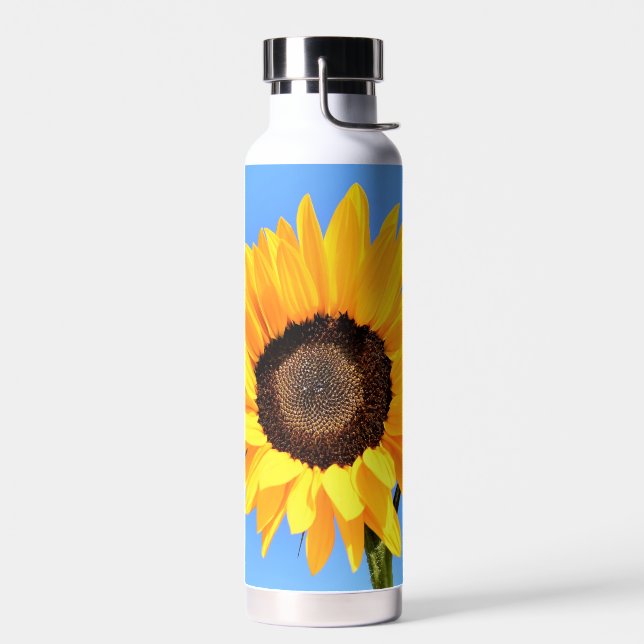 Yellow Sunflower Water Bottle (Left)