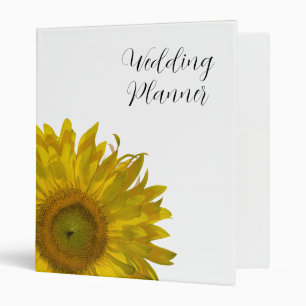 Yellow Sunflower Wedding Binder