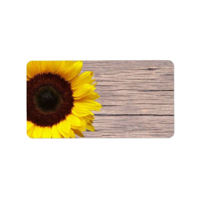 Yellow Sunflower Wedding or General Blank Address Label (Front)