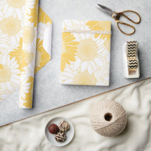 Yellow Sunflower Wrapping Paper
