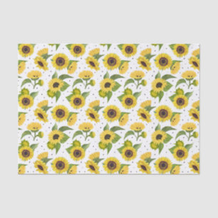 Yellow Sunflowers and Sunflower Seeds  Tissue Paper