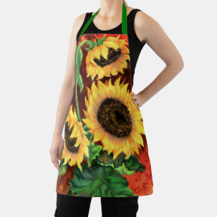 Yellow Sunflowers Apron - Painting