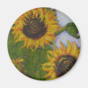 Yellow Sunflowers by Paris Wyatt Llanso Magnet
