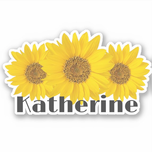 Yellow Sunflowers Custom Name (Front)