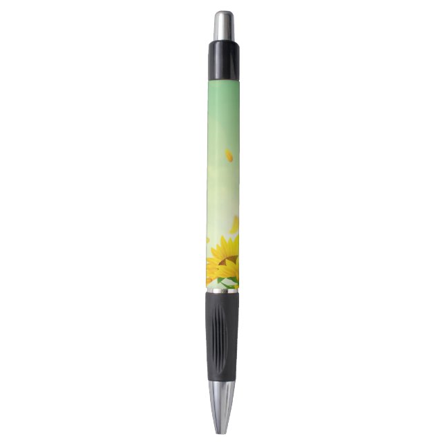 Yellow Sunflowers Flowers Spring Floral Beautiful Pen (Front Vertical)