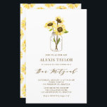 Yellow Sunflowers in Jar Bar Mitzvah Invitation<br><div class="desc">Invite family and friends to your event with this customizable bar mitzvah invitation. It features yellow sunflowers in a mason jar. Personalize by adding your details. This sunflower bar mitzvah invitation is perfect for any theme or season.</div>