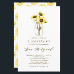 Yellow Sunflowers in Jar Bar Mitzvah Invitation<br><div class="desc">Invite family and friends to your event with this customizable bar mitzvah invitation. It features yellow sunflowers in a mason jar. Personalize by adding your details. This sunflower bar mitzvah invitation is perfect for any theme or season.</div>