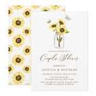Yellow Sunflowers in Mason Jar Couples Shower