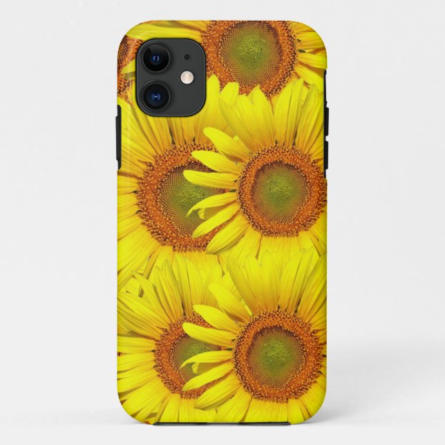 Yellow sunflowers iphone case (Back)