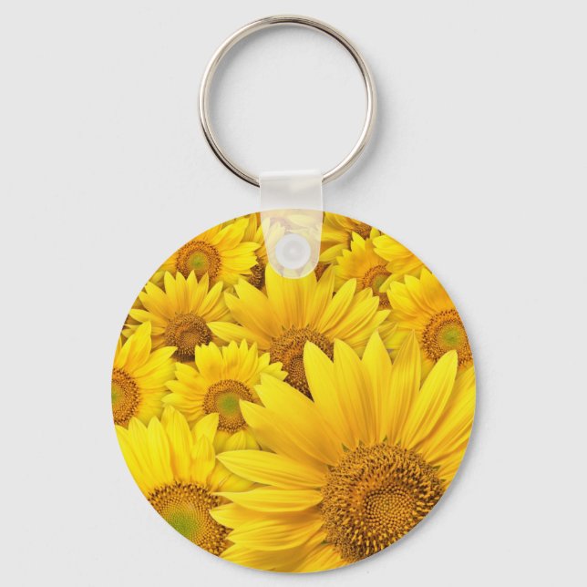 Yellow Sunflowers Keychain (Front)